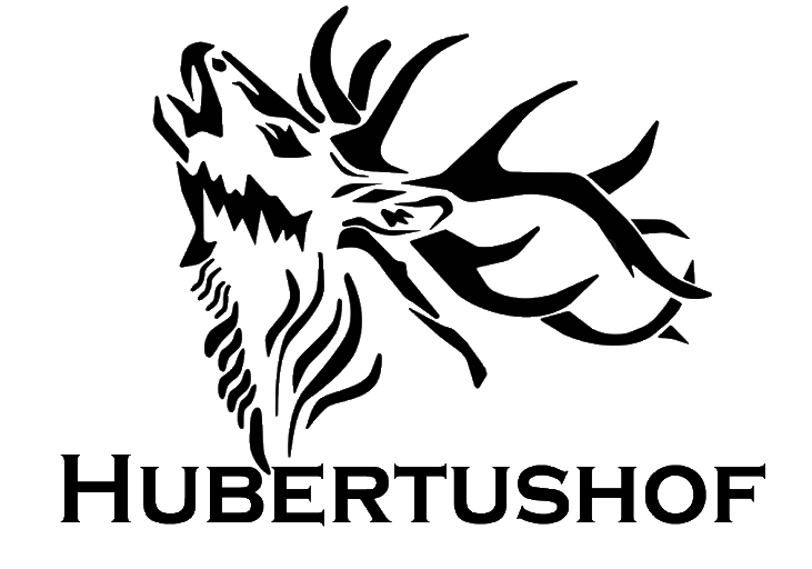 Hubertushof Logo mit Hirschkopf