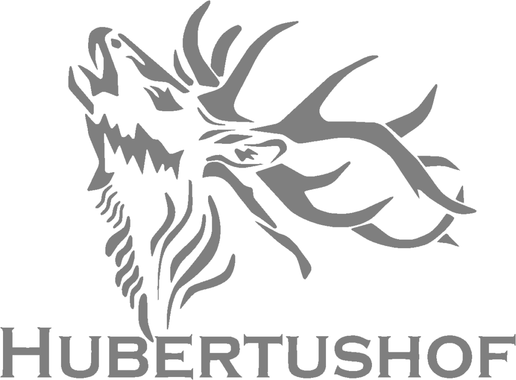 Hubertushof Logo mit Hirschkopf